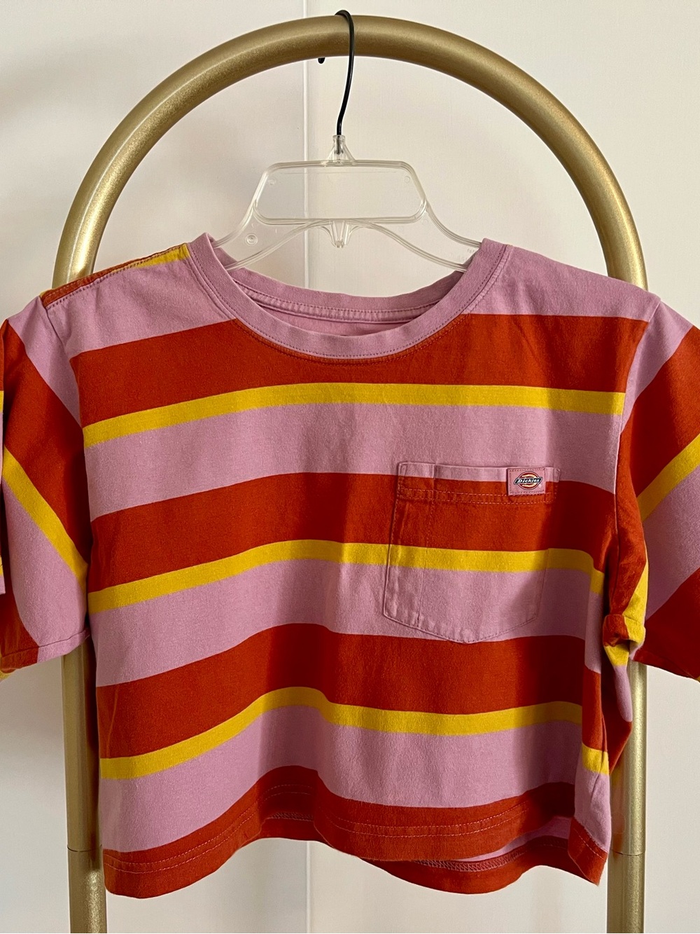 Striped Dickies cropped tee